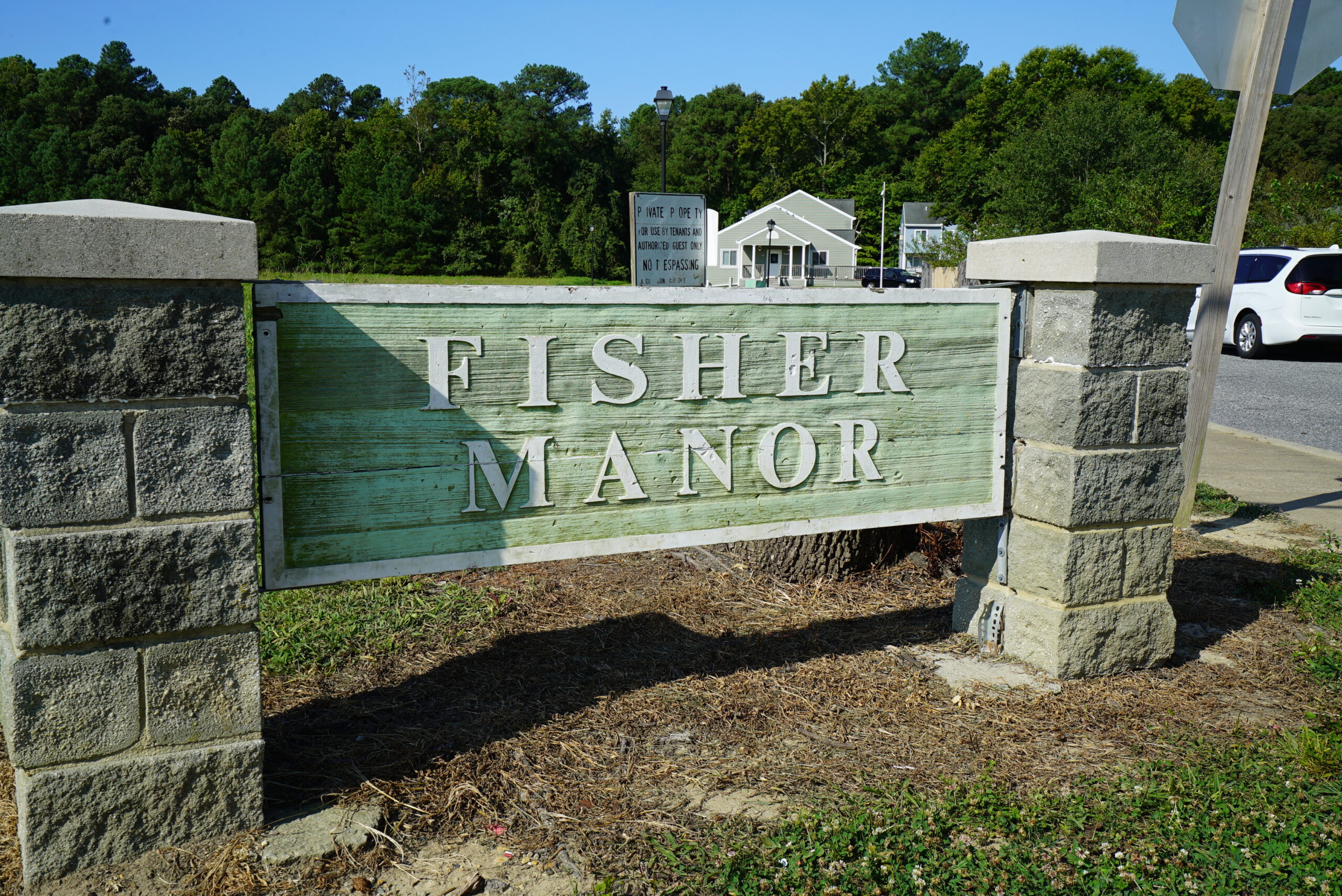 Fisher Manor Housing Community Sign