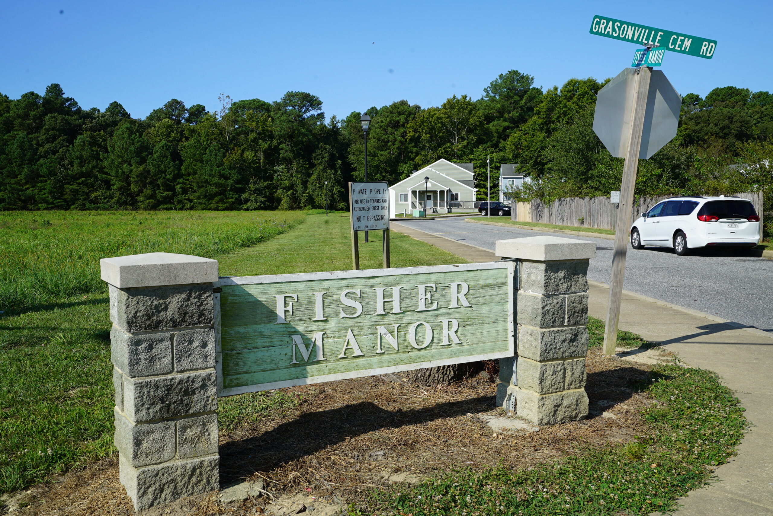 Fisher Manor Housing Community Sign